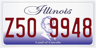 IL license plate Z509948
