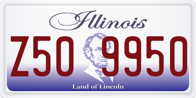 IL license plate Z509950