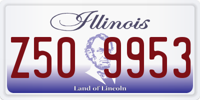 IL license plate Z509953