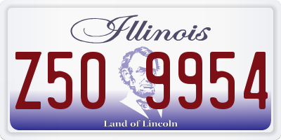 IL license plate Z509954