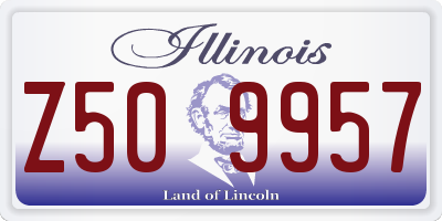 IL license plate Z509957