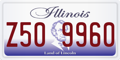 IL license plate Z509960