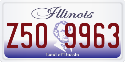 IL license plate Z509963