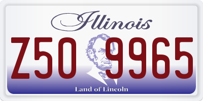 IL license plate Z509965