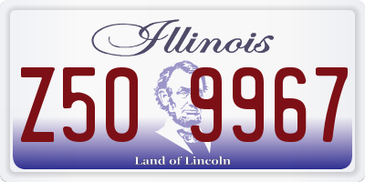 IL license plate Z509967
