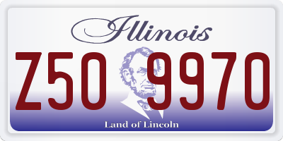 IL license plate Z509970