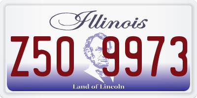 IL license plate Z509973