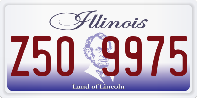IL license plate Z509975
