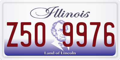 IL license plate Z509976