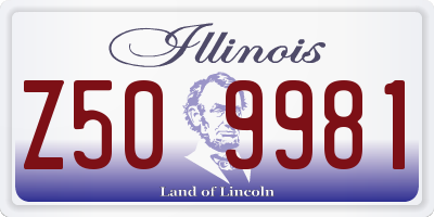IL license plate Z509981