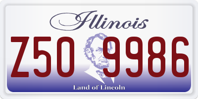 IL license plate Z509986