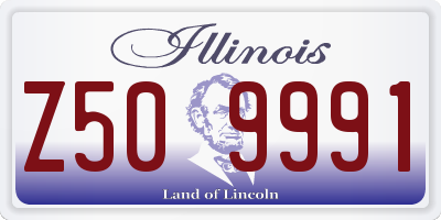 IL license plate Z509991