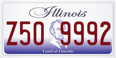 IL license plate Z509992