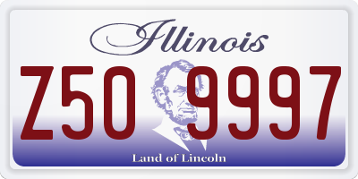 IL license plate Z509997
