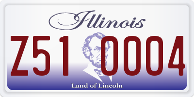 IL license plate Z510004