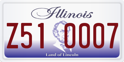IL license plate Z510007
