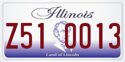 IL license plate Z510013