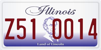 IL license plate Z510014