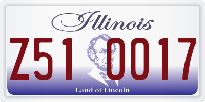 IL license plate Z510017