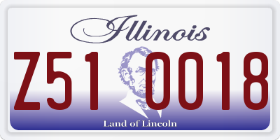 IL license plate Z510018