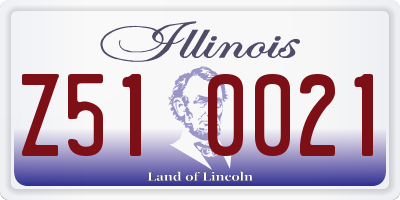 IL license plate Z510021