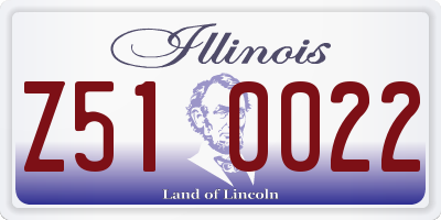 IL license plate Z510022