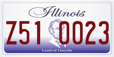 IL license plate Z510023