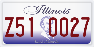 IL license plate Z510027
