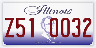 IL license plate Z510032