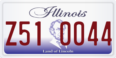 IL license plate Z510044