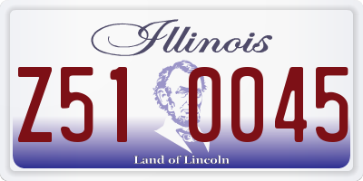 IL license plate Z510045