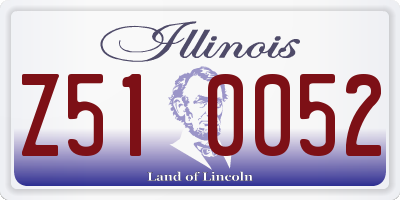 IL license plate Z510052