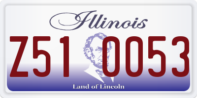 IL license plate Z510053