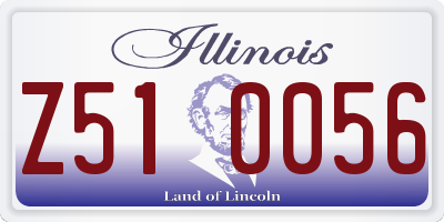 IL license plate Z510056