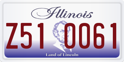 IL license plate Z510061