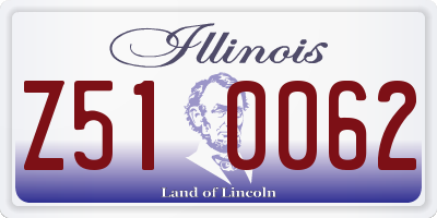 IL license plate Z510062