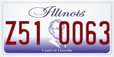 IL license plate Z510063