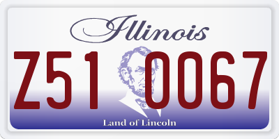 IL license plate Z510067