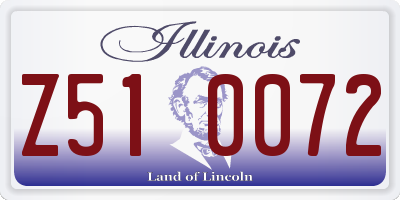 IL license plate Z510072