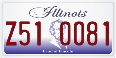 IL license plate Z510081