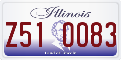 IL license plate Z510083