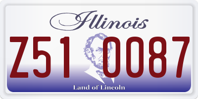 IL license plate Z510087