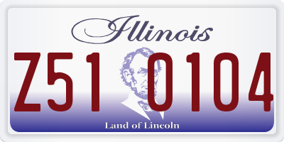 IL license plate Z510104
