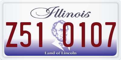 IL license plate Z510107