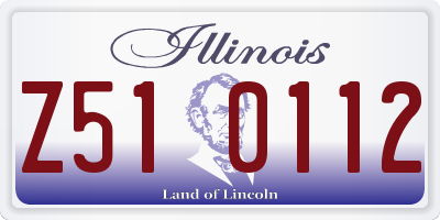 IL license plate Z510112