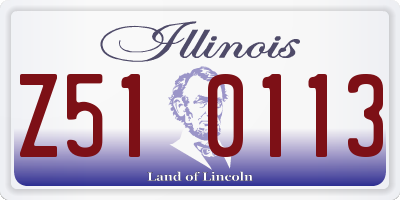 IL license plate Z510113