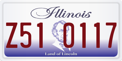 IL license plate Z510117