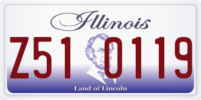 IL license plate Z510119