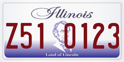 IL license plate Z510123