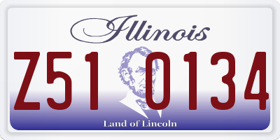 IL license plate Z510134